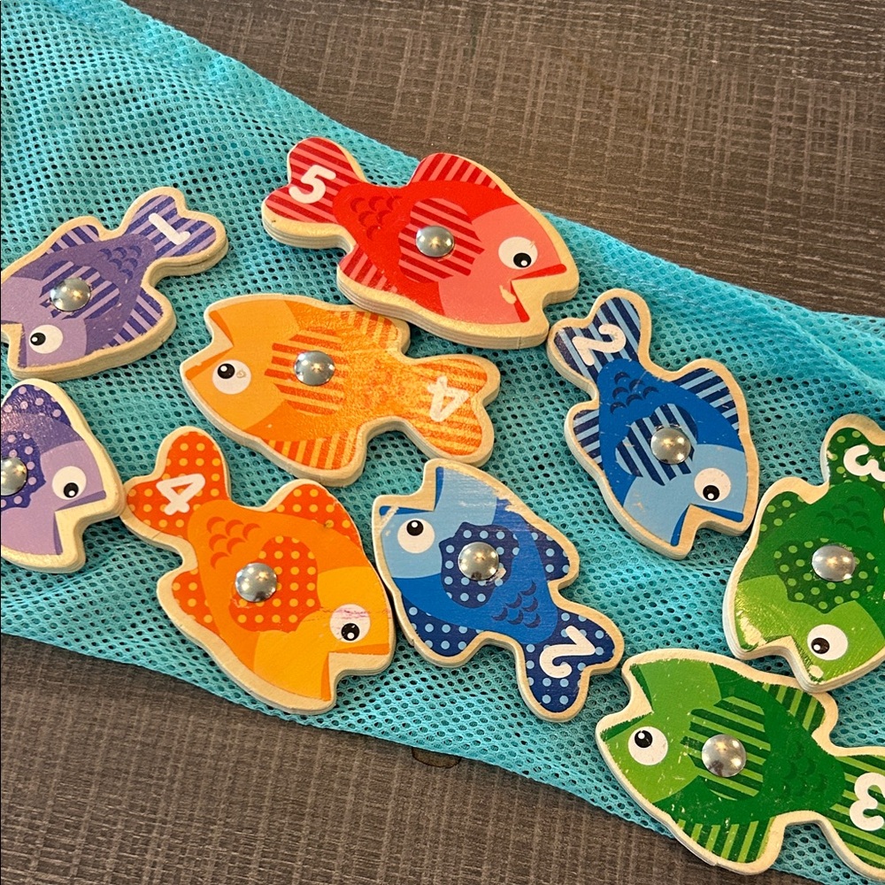 Melissa and Doug magnetic fishing spare fish extras toy wood